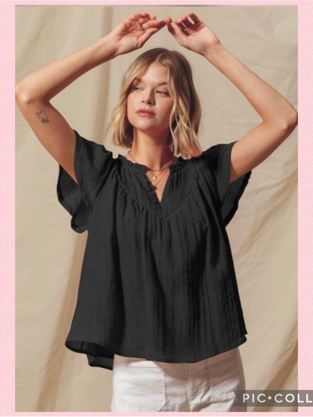💖Flowy Pinktuck Boho Blouse💖